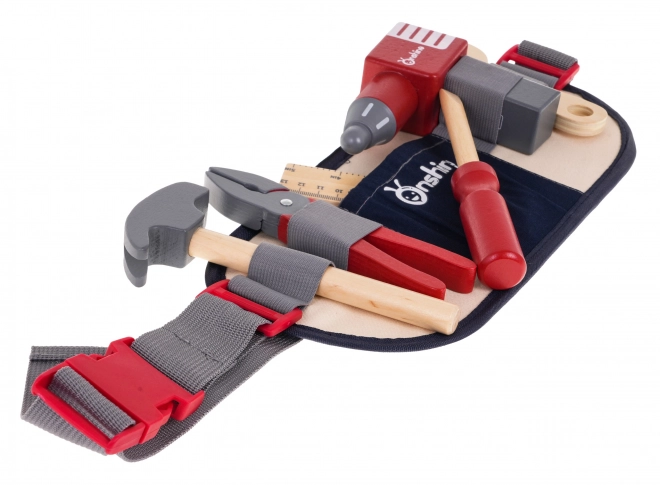 Ensemble d'outils en bois avec ceinture pour enfants 3+ Ensemble de petit bricoleur