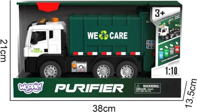 Camion à ordures interactif Purifier 1:10 - Jouet éducatif pour le tri des déchets