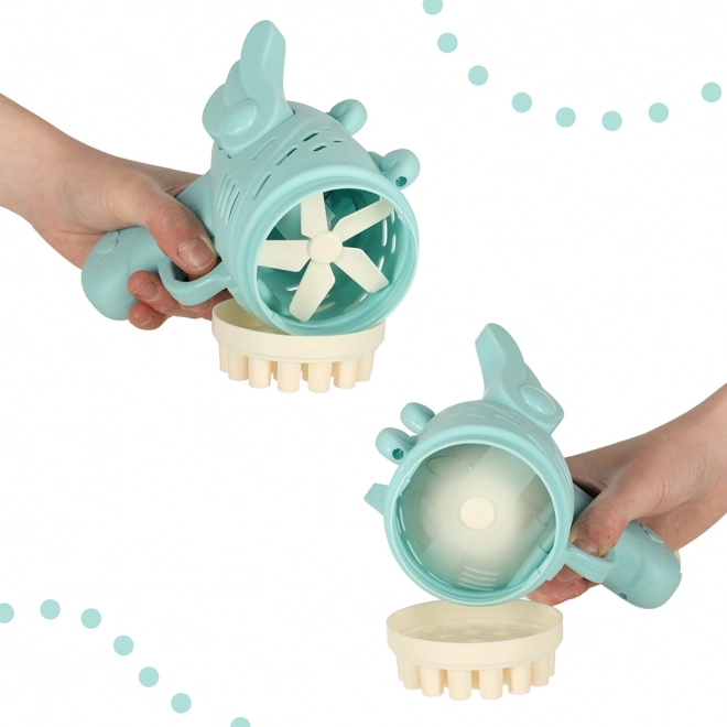 Pistolet à bulles avec ailes bleu