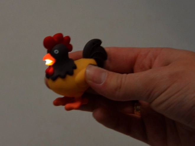 Charmant pendentif coq avec lumière et son