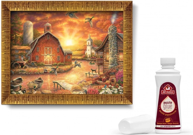 ART PUZZLE Puzzle avec cadre et colle 3-en-1 1000 pièces – Vers le soleil