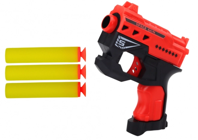 Mini fusil en mousse avec ventouses rouge