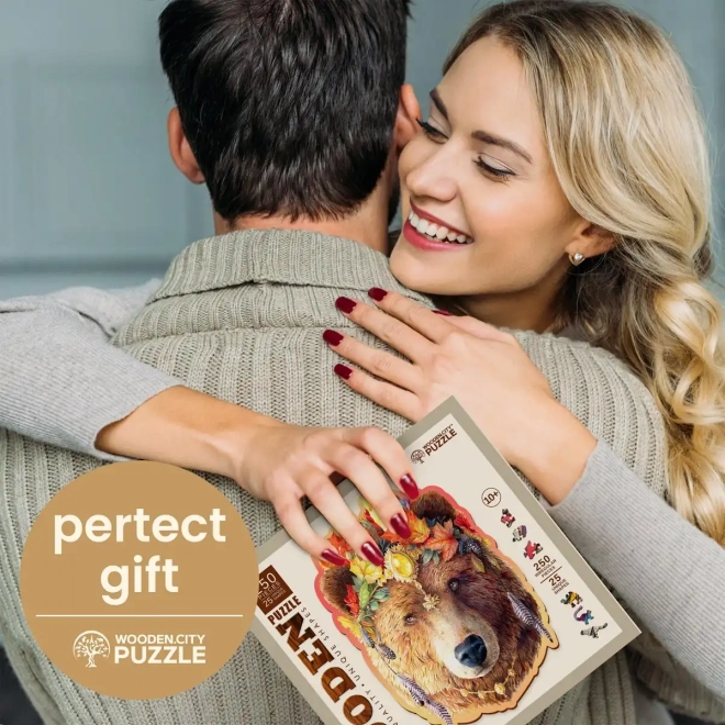 WOODEN CITY Puzzle en bois Ours stylé 250 pièces EKO