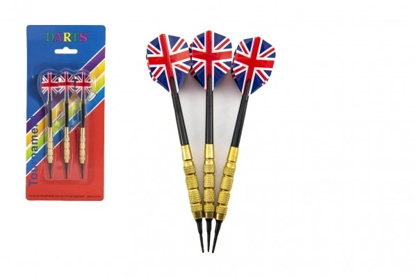 Fléchettes à lancer avec drapeau USA, 15 cm, pointes en plastique, ensemble de 3 pièces
