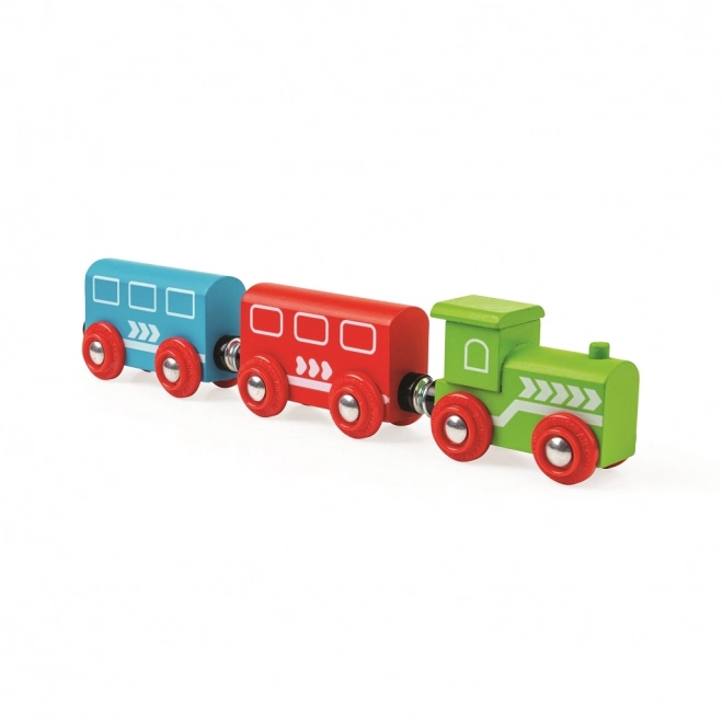 Bigjigs Rail Circuit en bois avec route de campagne 80 pièces