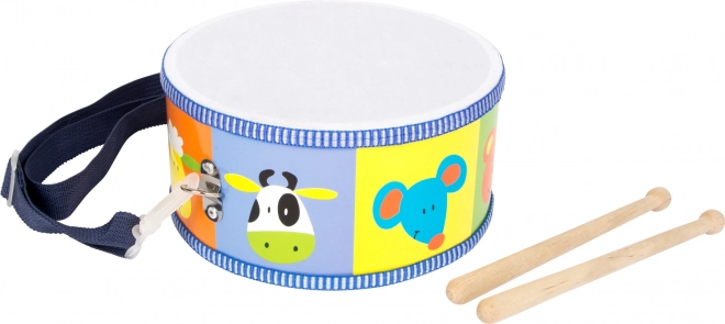 Instruments de musique en bois pour enfants Small Foot animaux tambour