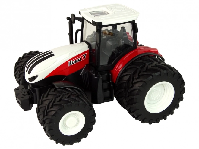 Tracteur télécommandé avec remorque 1:24 rouge-vert