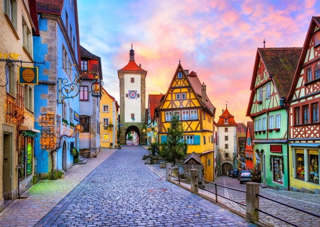 Puzzle Vieille ville de Rothenburg en Allemagne 1000 pièces