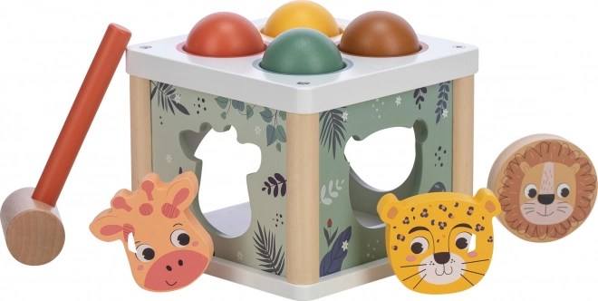 Boîte d’Insertion en Bois Animaux et Balles