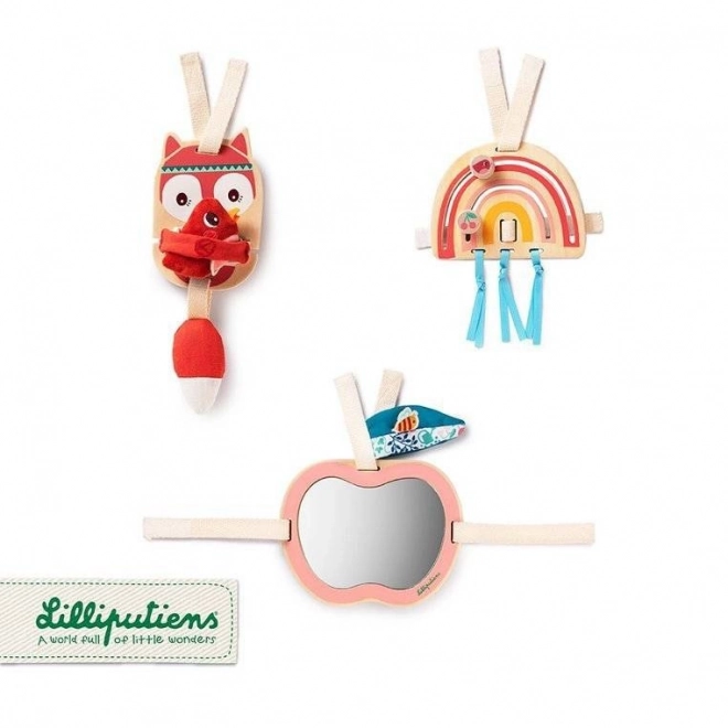 Lilliputiens - Jouets suspendus en bois Renard Alice 9 mois+