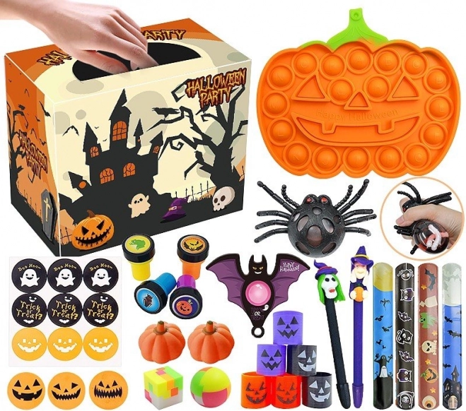 Coffret sensoriel anti-stress Halloween de fidget toys et pop it