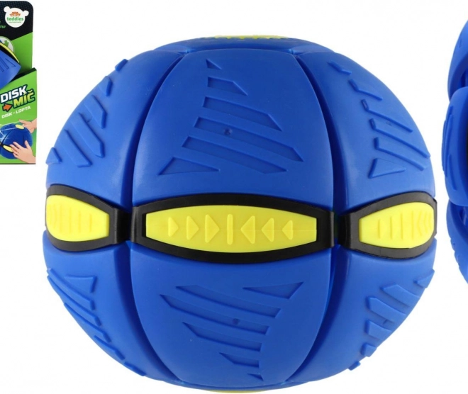 DiskBall plastique bleu 22 cm – lance comme un disque, attrape comme une balle