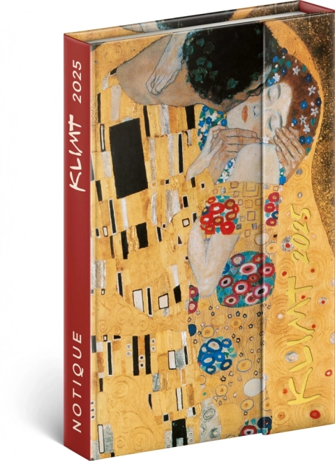 NOTIQUE Agenda magnétique quotidienne Gustav Klimt 2025, 11 x 16 cm