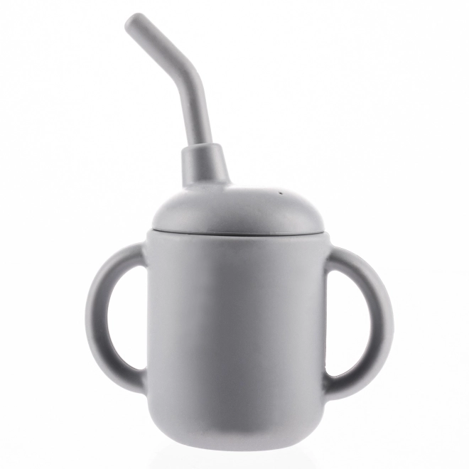 Tasse en silicone 2 en 1, Gris Colombe