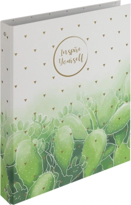 Classeur A4 à mécanisme à anneaux Romantic Cactus, laminé, 4 cm