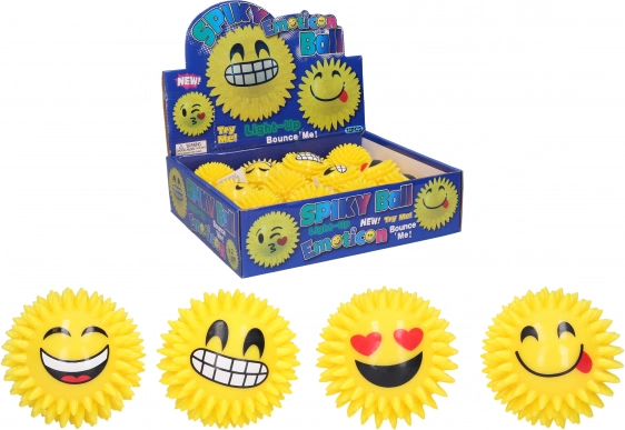 Balle lumineuse qui couine avec sourire 7 cm