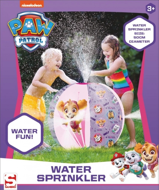 Arroseur gonflable à eau balle 50 cm Pat'Patrouille rose