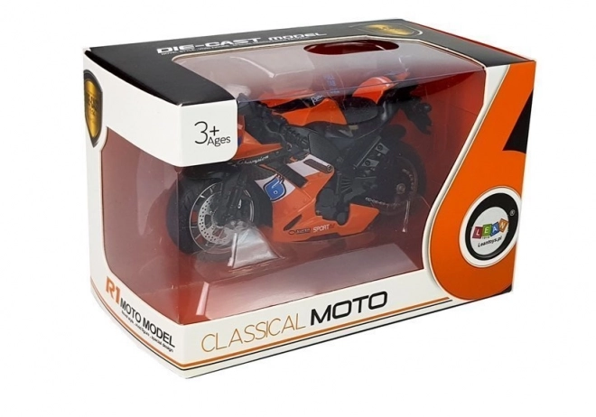 Jouet moto orange avec entraînement