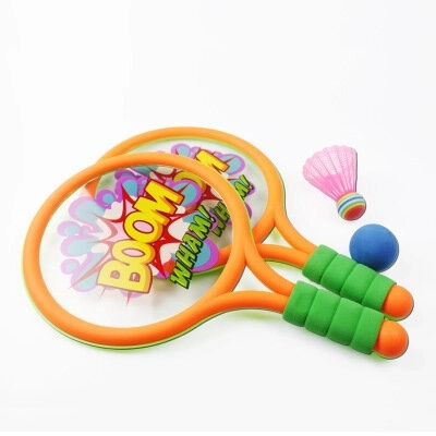 Raquettes de badminton enfant Dinosaures Orange vert