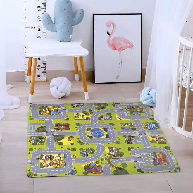 Grande Tapis Mousse EVA pour Enfants Ville 90,5x90,5 cm 21 pcs ECOTOYS