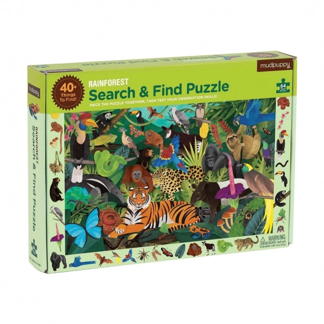 Puzzle Mudpuppy La Recherche dans la Jungle Pluviale
