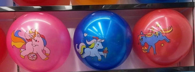 Balle en caoutchouc non gonflée - licorne 22 cm