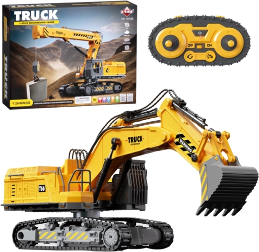 Kit de construction RC excavatrice à chenilles télécommandée 133 pièces