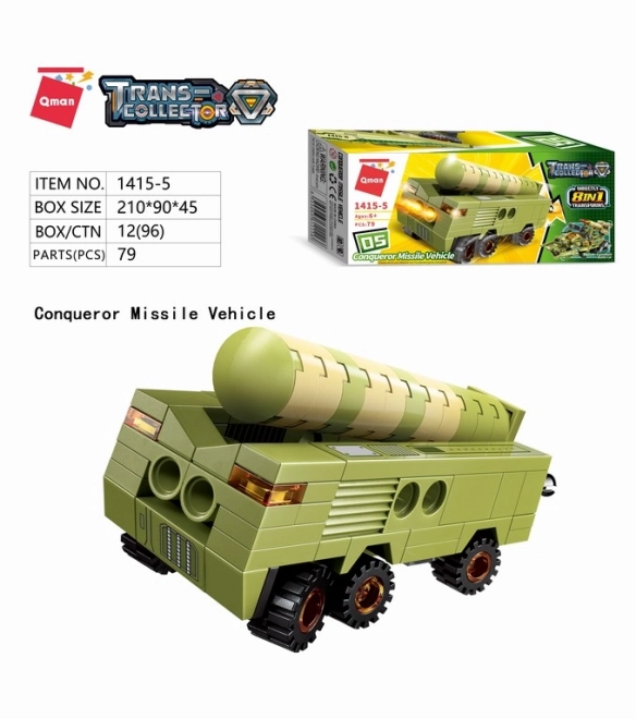 Qman Expédition Tonnerre Voiture de Combat 1415-5 Véhicule à Raketes Conquérant