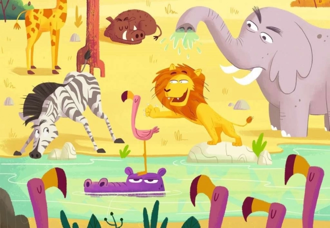 RAVENSBURGER Puzzle&Play: Safari 2x24 pièces