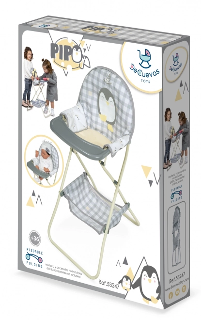Chaise haute pour poupées pliable Pipo 2022
