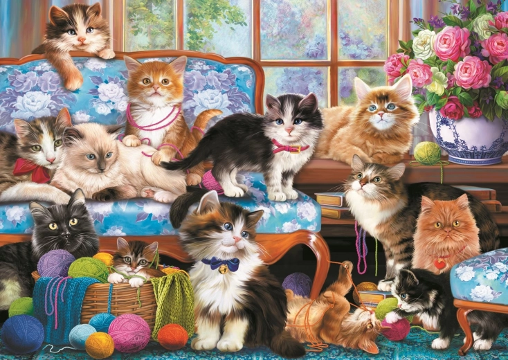 Puzzle TREFL famille de chats 500 pièces