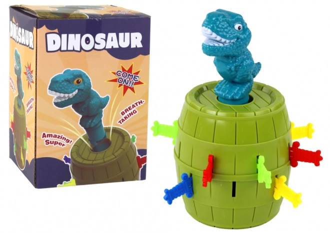 Jeu pop-up Dino dans un tonneau