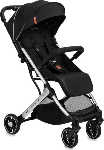 Poussette sportive MoMi ESTELLE LIGHT noire avec cadre argenté