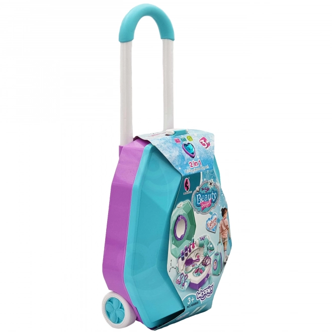 Coiffeuse pour filles 2 en 1 Beau salon WOOPIE dans une valise