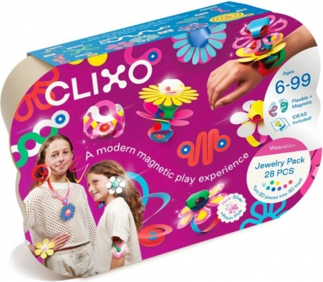 Clixo Jewelry Pack Ensemble créatif de blocs pour créer des bijoux - 28 pièces