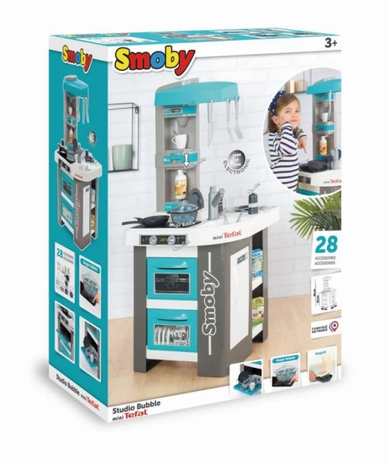 Cuisinette Studio Tefal Bubble bleu-gris électronique