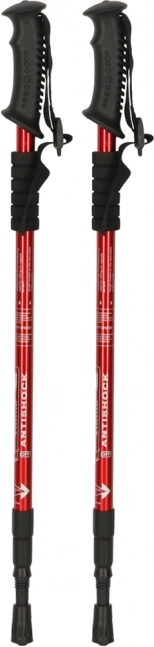 Bâtons de randonnée pliables pour Nordic Walking 2 pièces rouges
