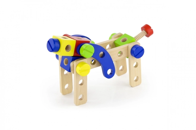 Jeu de construction en bois - 68 pièces