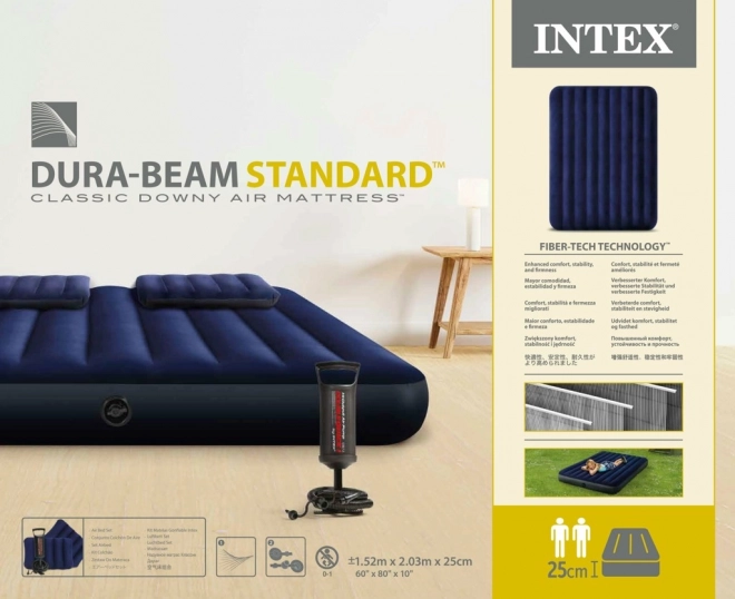 Lit gonflable Standard Queen avec pompe manuelle