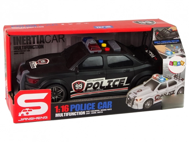 Voiture de sport de police 1:16 Black Sound