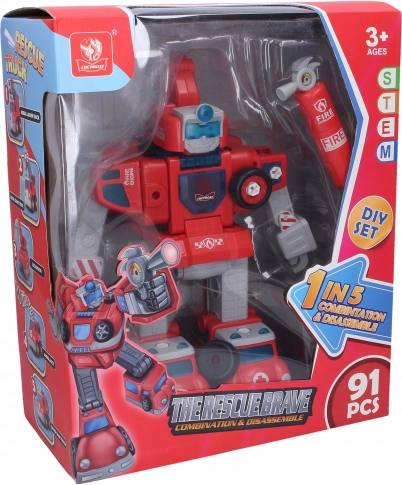 Robot-voiture à visser avec effets The Rescue Brave 32 cm