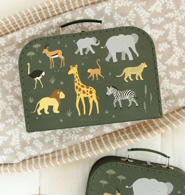 A Little Lovely Company Ensemble de deux valises en carton