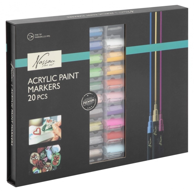 Ensemble de marqueurs acryliques 20 pcs