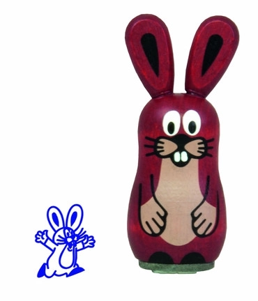 Tampon en bois Lapin Krteček et amis