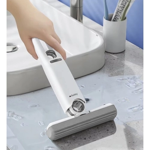 Mini mop compact avec têtes de nettoyage de rechange