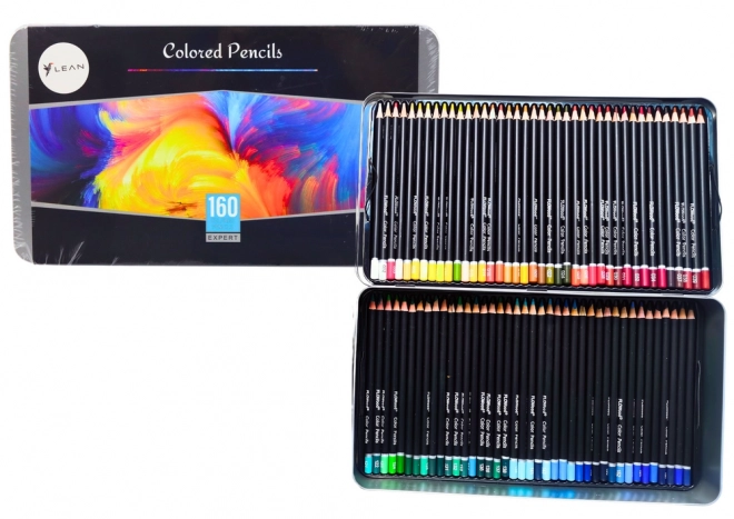 Grande boîte de crayons de couleur artistiques 160 couleurs