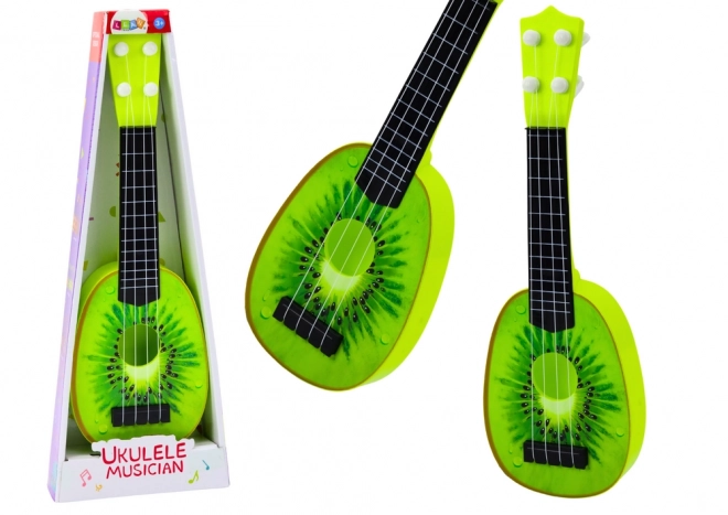 Ukulélé pour enfants Mini guitare 4 cordes Kiwi Fruit Vert 15"