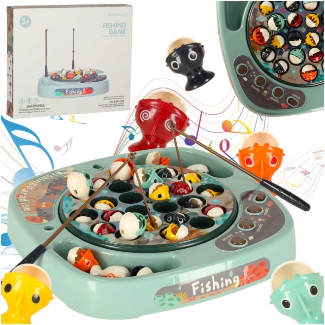 Jeu de pêche familiale avec accessoires bleu 27 pcs