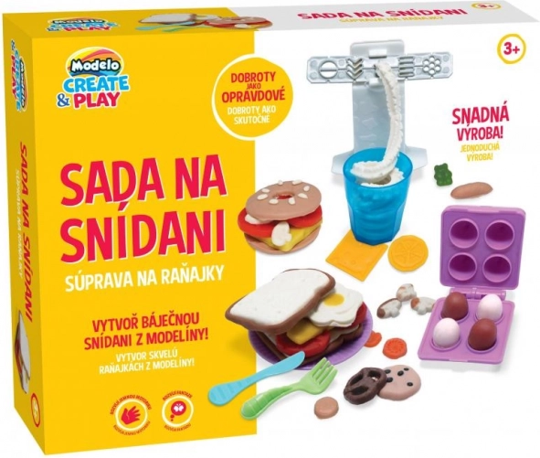 Modelo set petit-déjeuner en pâte à modeler pour enfants