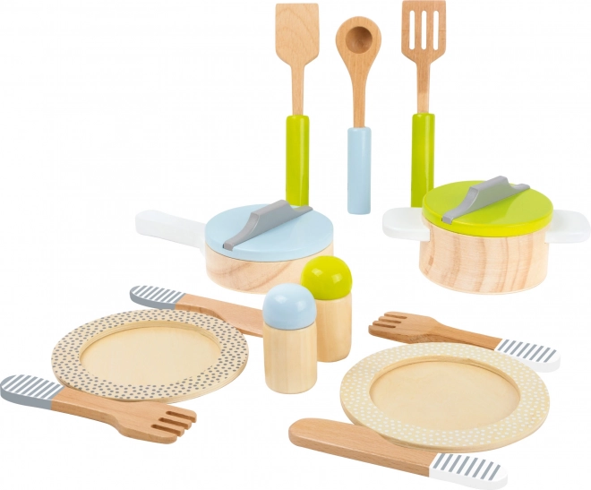 Petit pied Vaisselle de base en bois pour la cuisine
